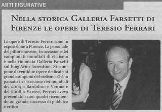 ARTI FIGURATIVE Nella storica Galleria Farsetti di Firenze le opere di Teresio Ferrari