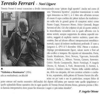 Teresio Ferrari Novi Ligure: il pittore degli sportivi