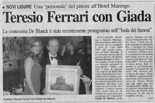 Teresio Ferrari in una mostra personale con Giada De Blank